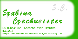 szabina czechmeister business card
